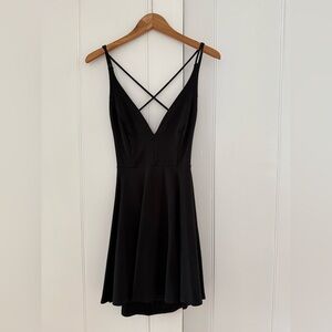 Elegant Black Strappy Dress